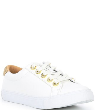 Lilly Pulitzer Lux Hallie Colorblock Leather Rhinestone Embellished Lace Up Sneakers | Dillard's | Dillard's