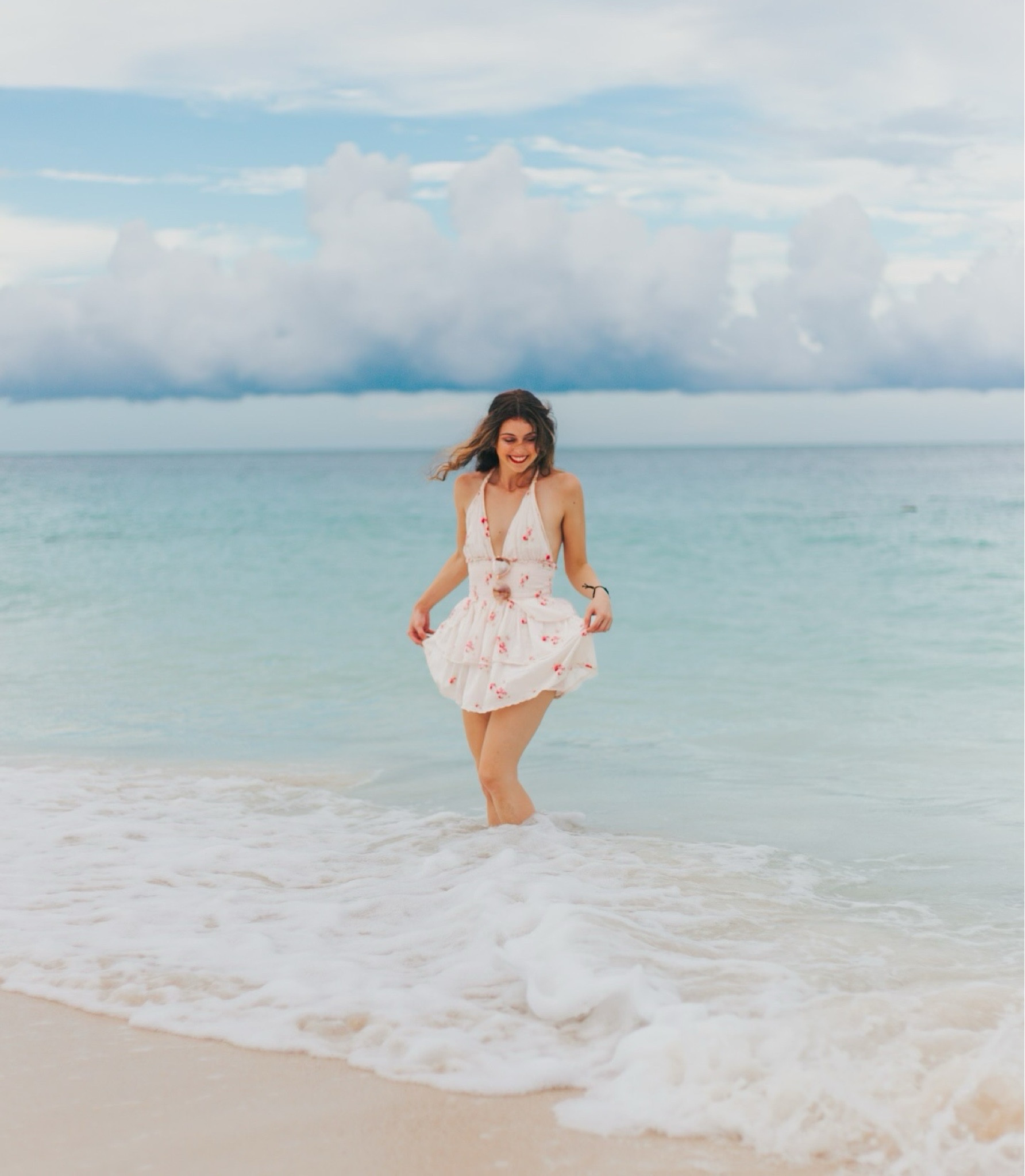 Love Shack Fancy Pink Floral Dress- perfect for a beach day in Mexico 💖 

#LTKStyleTip #LTKTravel #LTKSwim