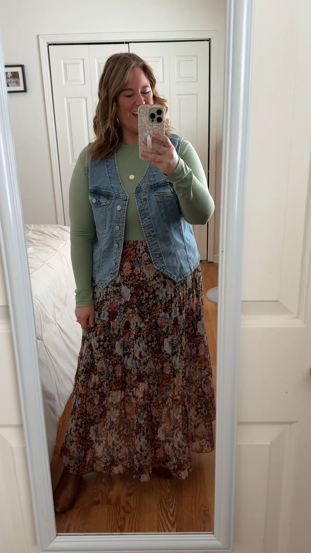 Maxi skirt outfit! My favorite! 
Skirt and top are an XL.  Boots and vest are older  

#LTKPetite #LTKMidsize #LTKWatchNow