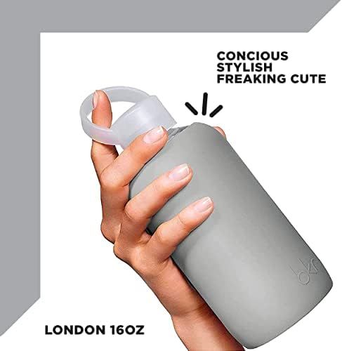 Light Grey Water Bottle 16oz | Amazon (US)