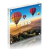 Americanflat 8x8 Acrylic Picture Frame - Scratch Resistant with Magnetic Corners & Freestanding for  | Amazon (US)
