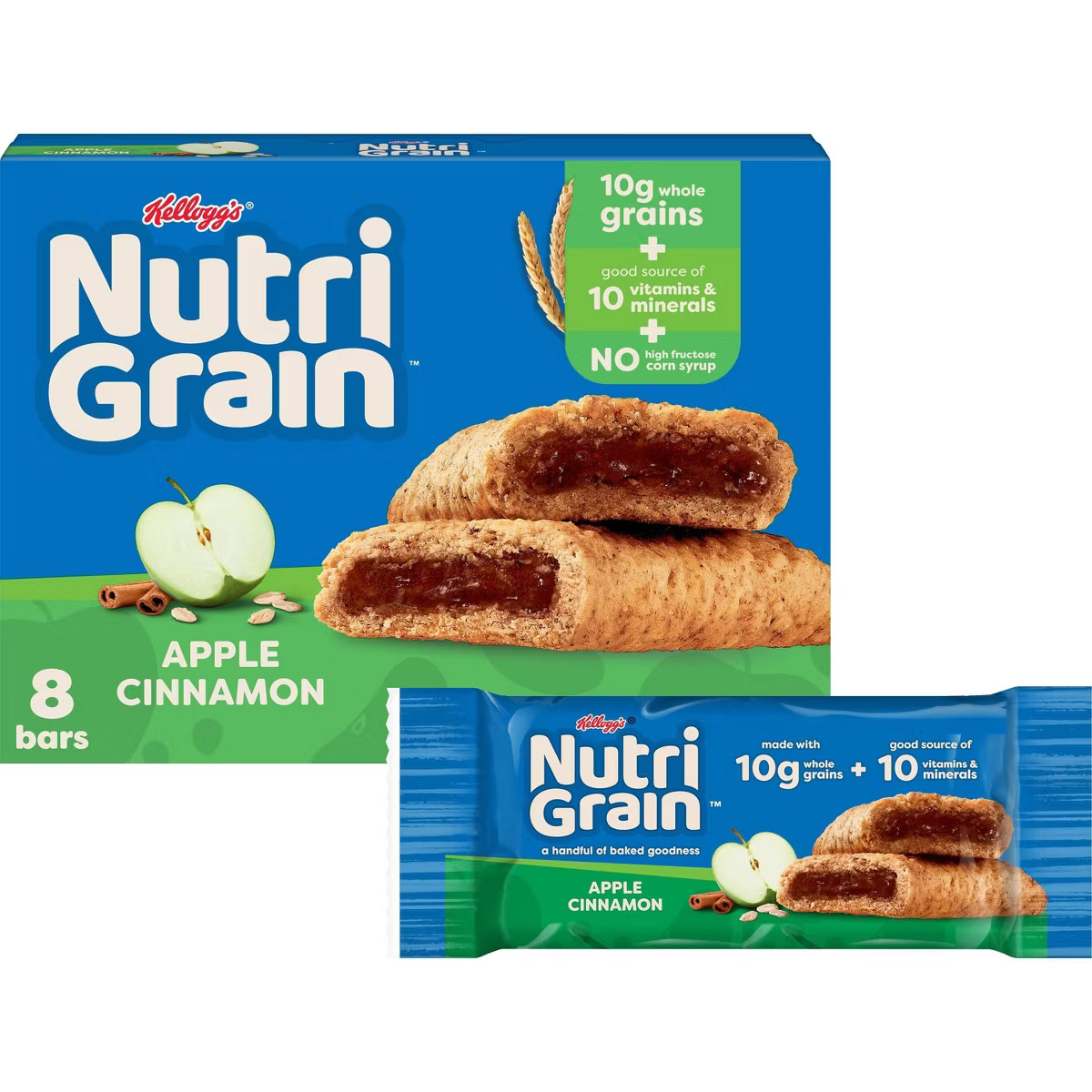 Nutri-Grain Apple Cinnamon Soft Baked Breakfast Bars - 8ct/10.4oz | Target