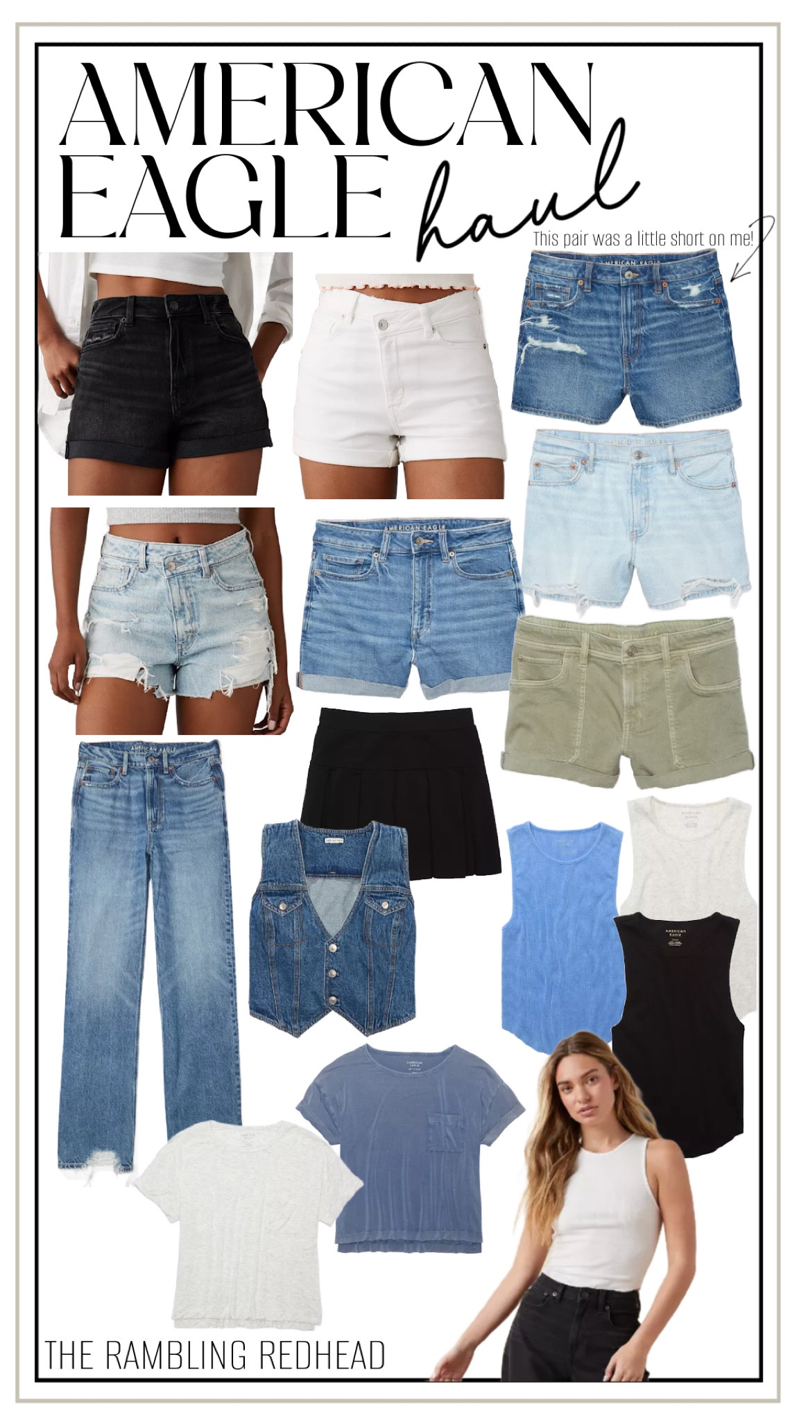 These are from my most recent American Eagle haul! All of this is super cute and fun for summer! I especially love the baggy jeans and denim vest! 😍 Also worth mentioning that’s the two T-Shirts are incredibly soft! 👌🏻🔥

#LTKGiftGuide #LTKstyletip #LTKSeasonal