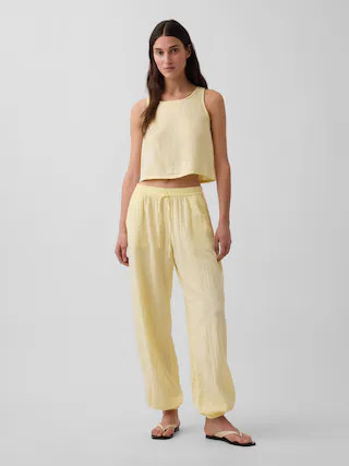 Cotton Gauze Easy Joggers | Gap (US)