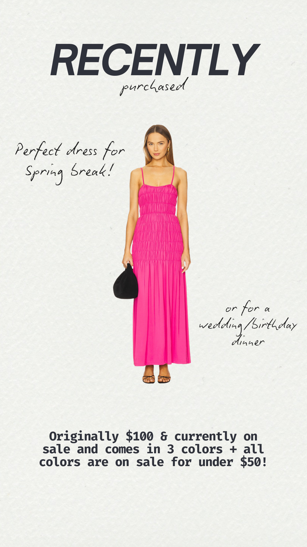 Recently purchased from Revolve! Cute maxi dress thats originally $100 and on sale for $35! Comes in three colors and all colors are under $50.

summer dress, pink dress, beach dress, spring break dress, vacation dress, revolve finds, revolve haul, maxi dress 

 #LTKSeasonal #LTKSaleAlert #LTKMidsize