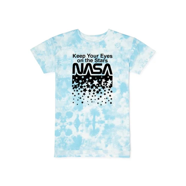 NASA Girls' 4-18 Tie Dye Oversized Graphic T-Shirt | Walmart (US)