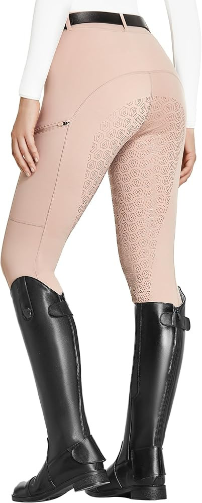 FitsT4 Sports Women's Full Seat Riding Tights with Zipper Pockets Horseback Riding Pants Equestri... | Amazon (US)