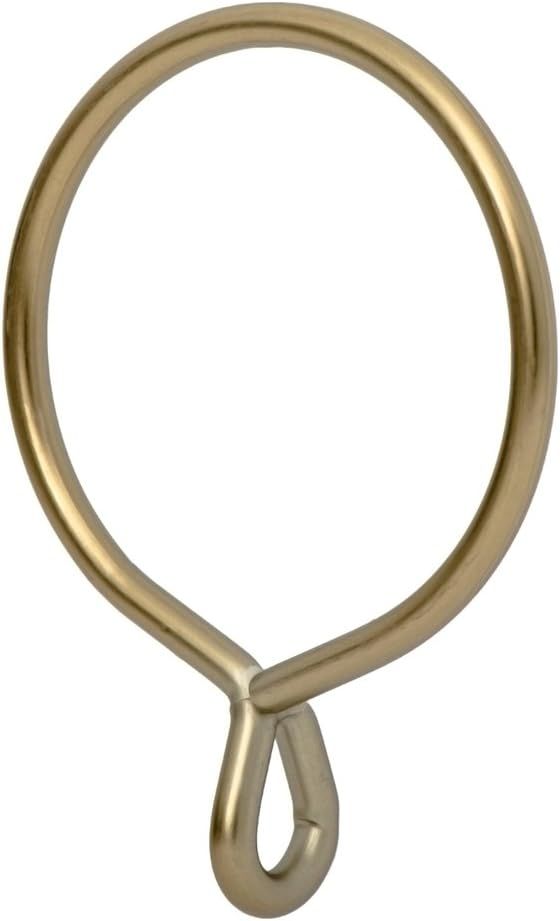 Ivilon Drapery Eyelet Curtain Rings - 2.3" Ring for Curtain Hook Pins, Set of 14 - Warm Gold | Amazon (US)