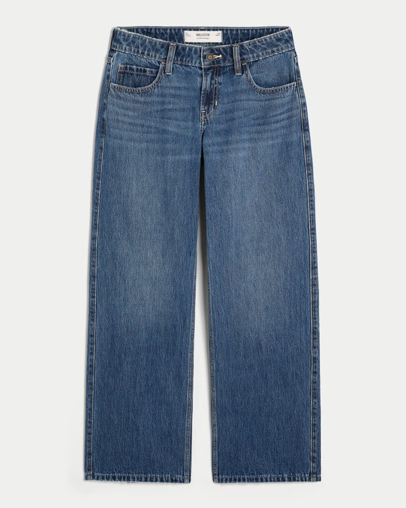 Women's Low-Rise Dark Wash Baggy Jeans from Hollister | Hollister (US)