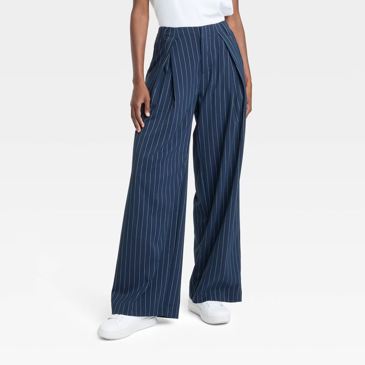 Women's High-Rise Wide Leg Pleated Front Trousers - A New Day™ | Target