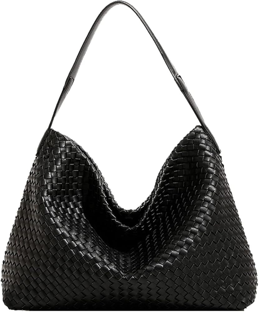 Women Boston Bag Woven Vegan Leather Handbags Female Satchel Messenger Bag Fashion Shoulder Cross... | Amazon (US)