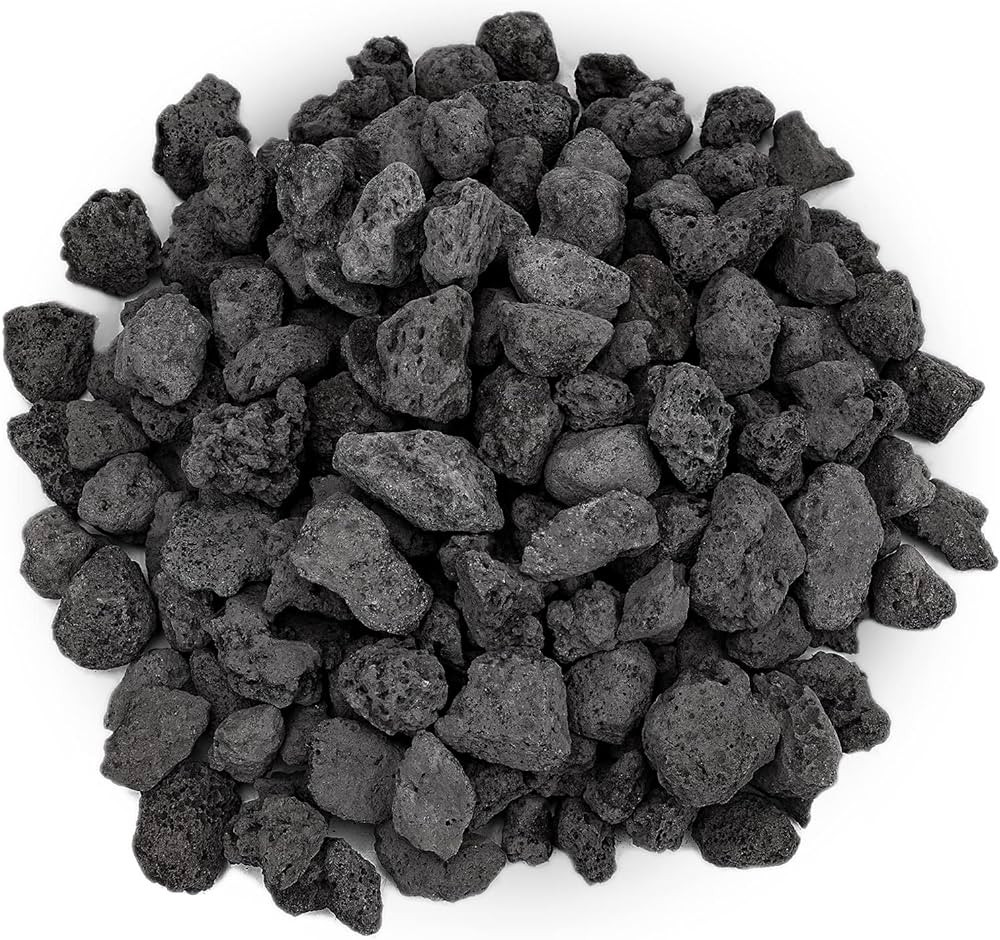 Onlyfire Black Lava Rock 10 Pounds Volcanic Lava Stones for Indoor Outdoor Fire Pits Fireplaces G... | Amazon (US)