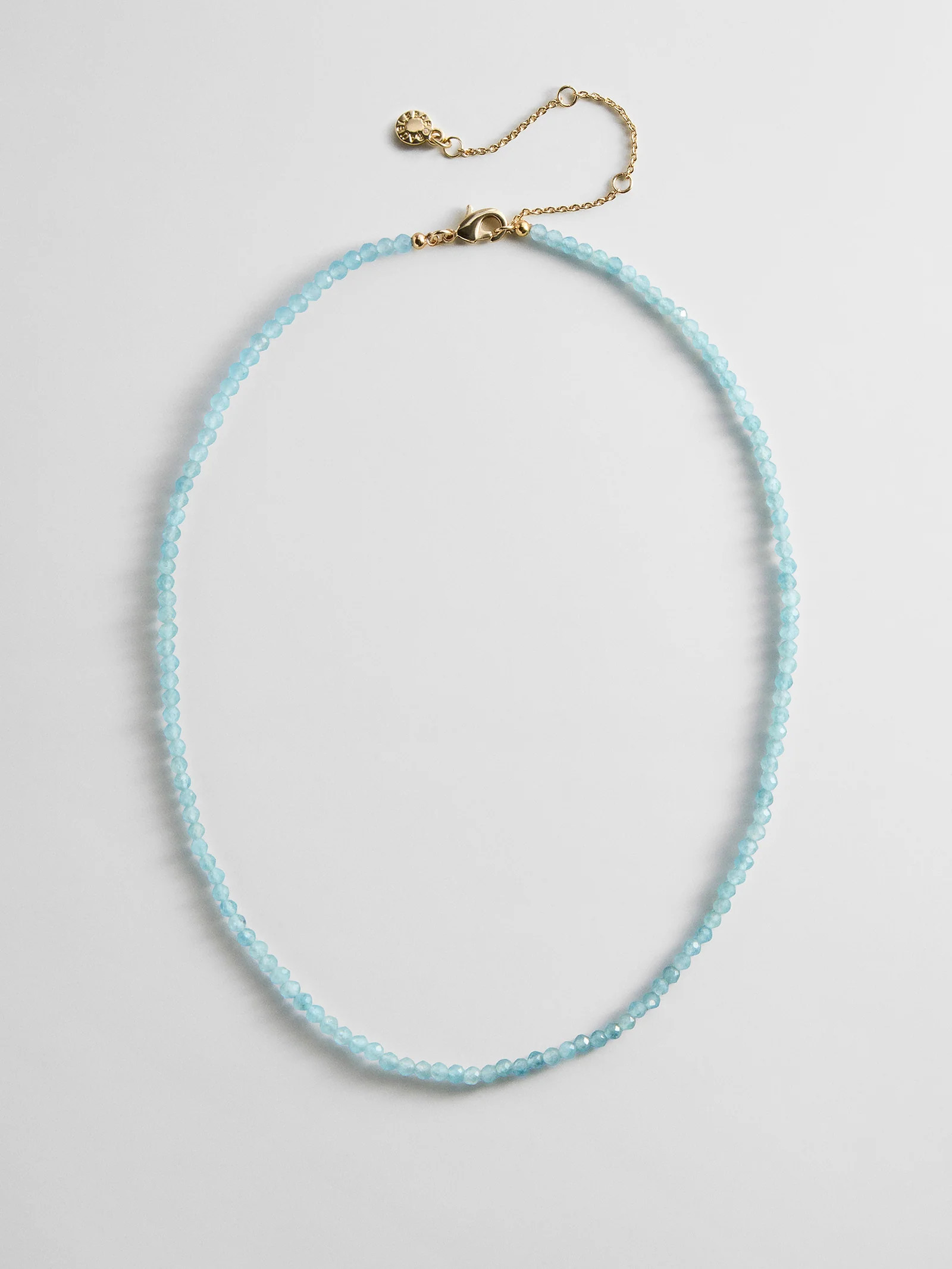 Mini Semi-Precious Necklace - Aquamarine | BaubleBar