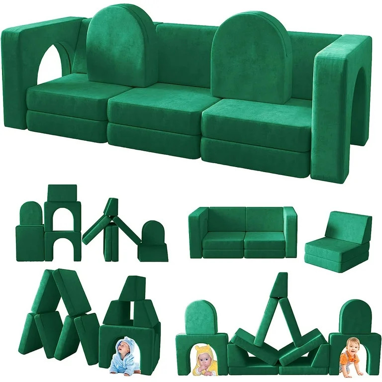 12 Pcs Toddler Sofa for Kids, Linor Modular Kids Couch for Playroom, Kids Play Couch for toddlers... | Walmart (US)