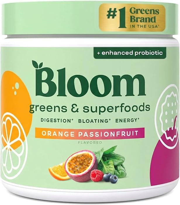 Bloom Nutrition Polvo de Superalimento de Verduras Verdes, Enzimas Digestivas con Probióticos y ... | Amazon (US)