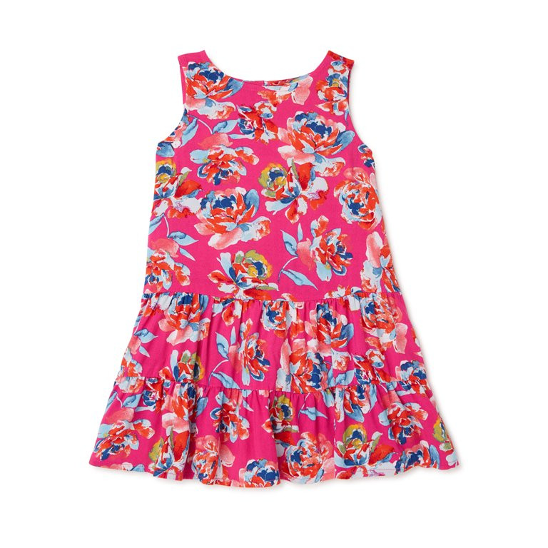 The Pioneer Woman Mommy & Me Toddler Girls Printed Tiered Dress, Sizes 2T-6X | Walmart (US)