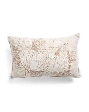 14x20 Linen Blend Pumpkin Pillow | Global Home | Marshalls | Marshalls