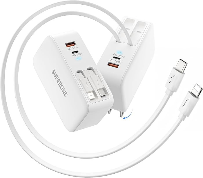 Retractable iPhone Charger, 4 in 1 USB C Charger Block | Amazon (US)