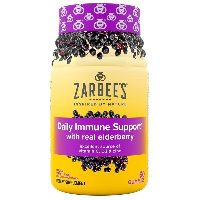 Zarbee's Daily Immune Support Gummies with Real Elderberry - Natural Berry Flavor - 60ct | Target