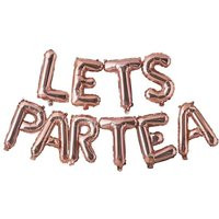 Rose Gold Let's Partea Letter Balloon Banner | Tea Party Decorations Bridal Shower Decor Baby Girls  | Etsy (US)