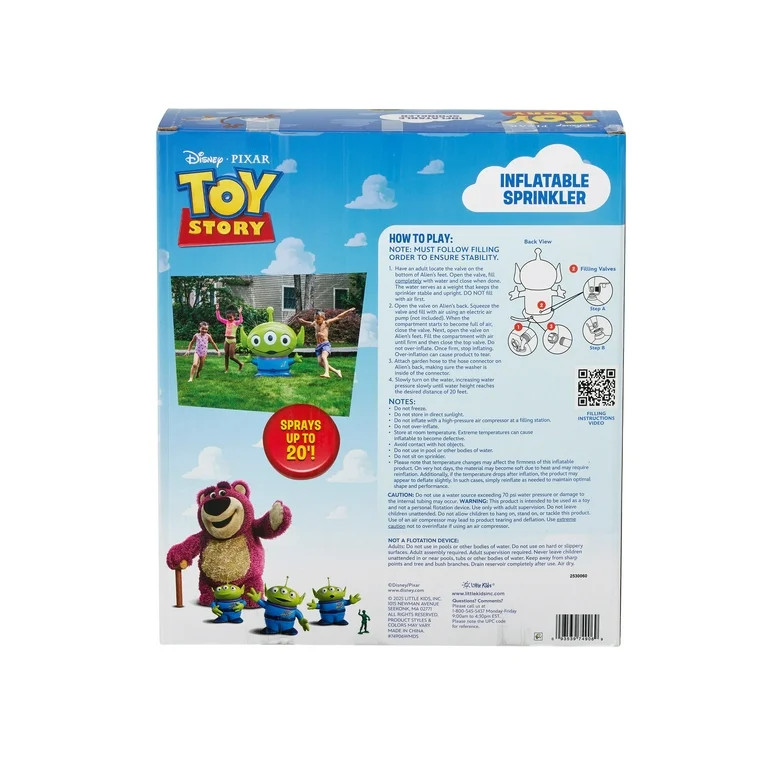 Toy Story Alien 4-Foot Inflatable Sprinkler for Kids Ages 3 & Up | Walmart (US)