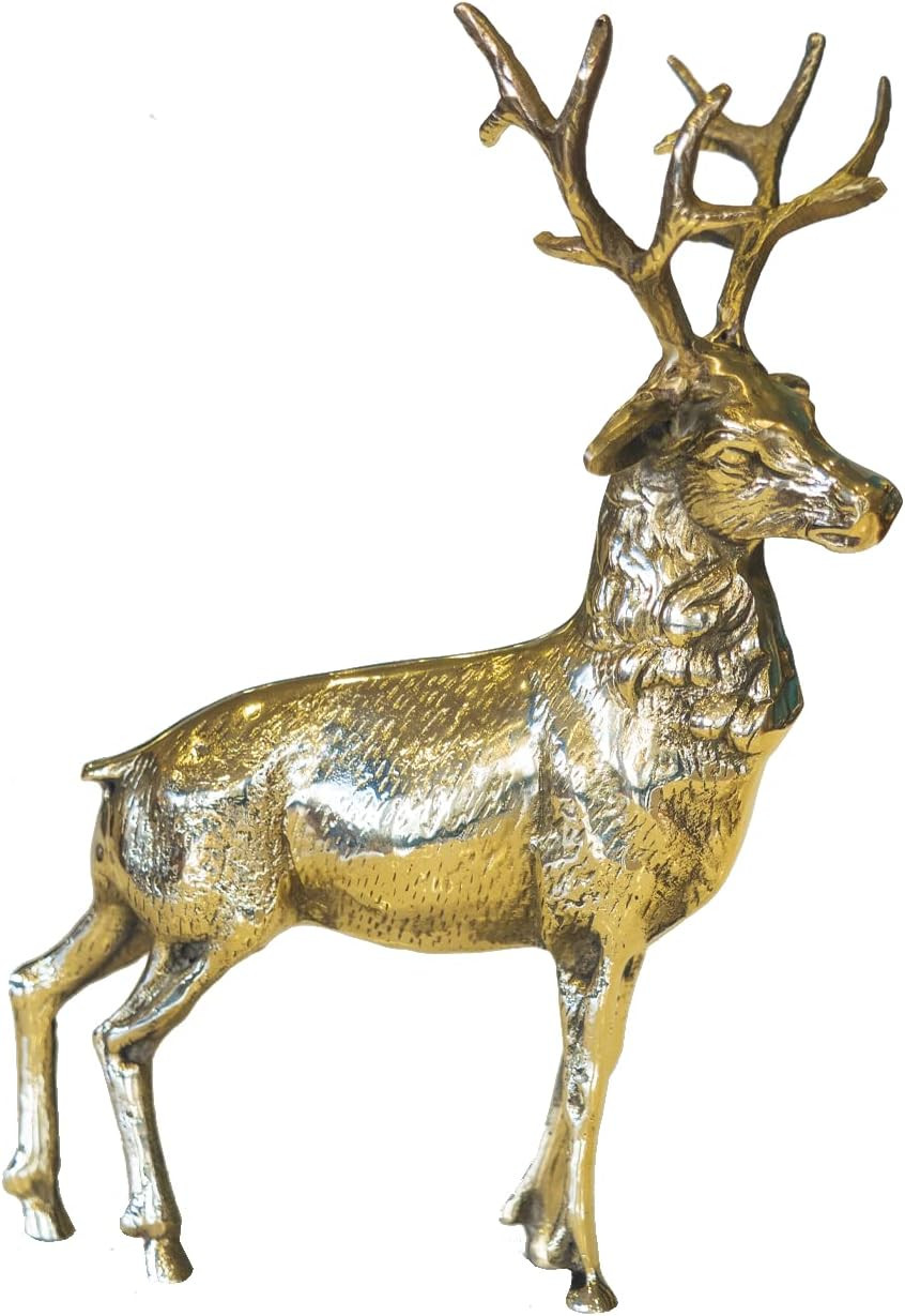 bakır concept copper home accasories Handmade Solid Brass Deer Statue, Christmas Decor, Deer Figurine | Amazon (US)