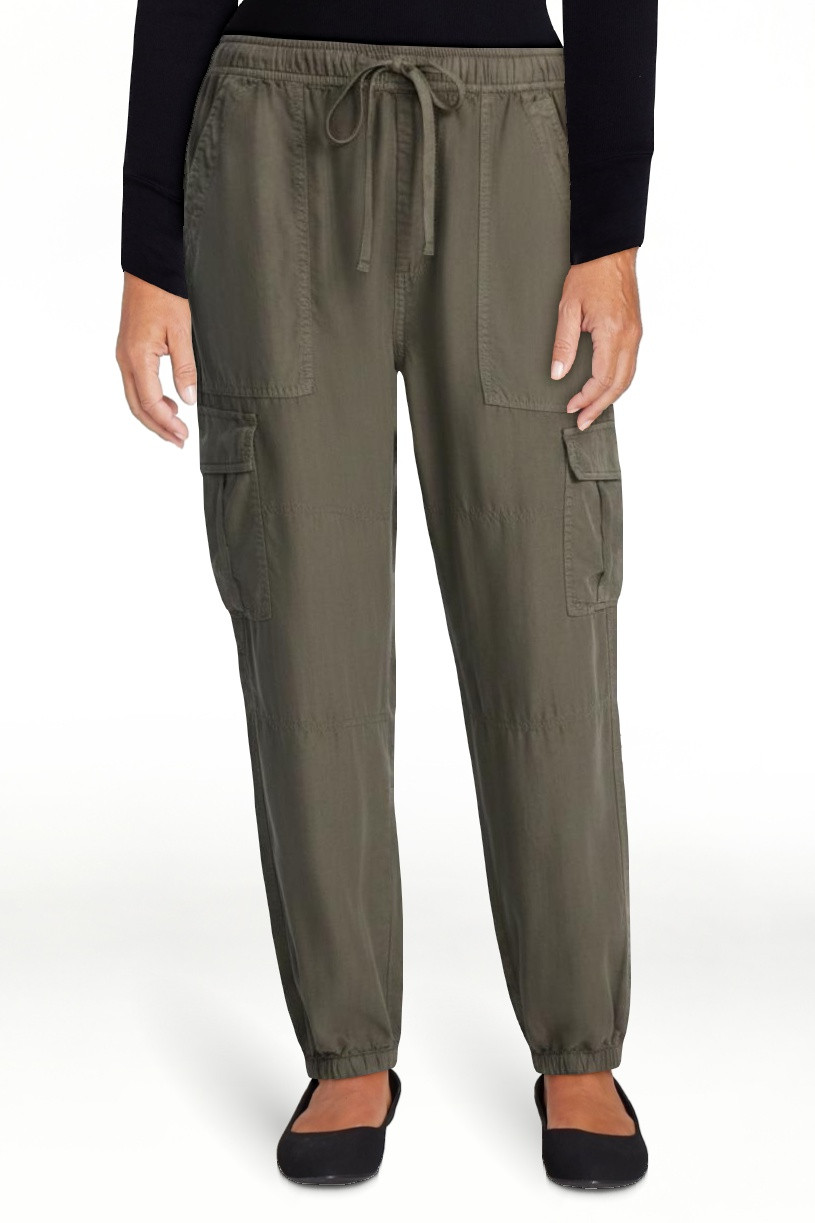 Scenario Women's Soft Fluid Cargo Joggers, 28" Inseam, Sizes XS-XXXL | Walmart (US)