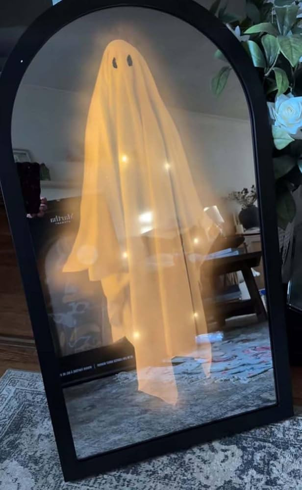 2025 Halloween Novelty Ghost Mirror, Halloween Hologram Ghost Mirror, Spooky Scary Ghosts for Hal... | Amazon (US)