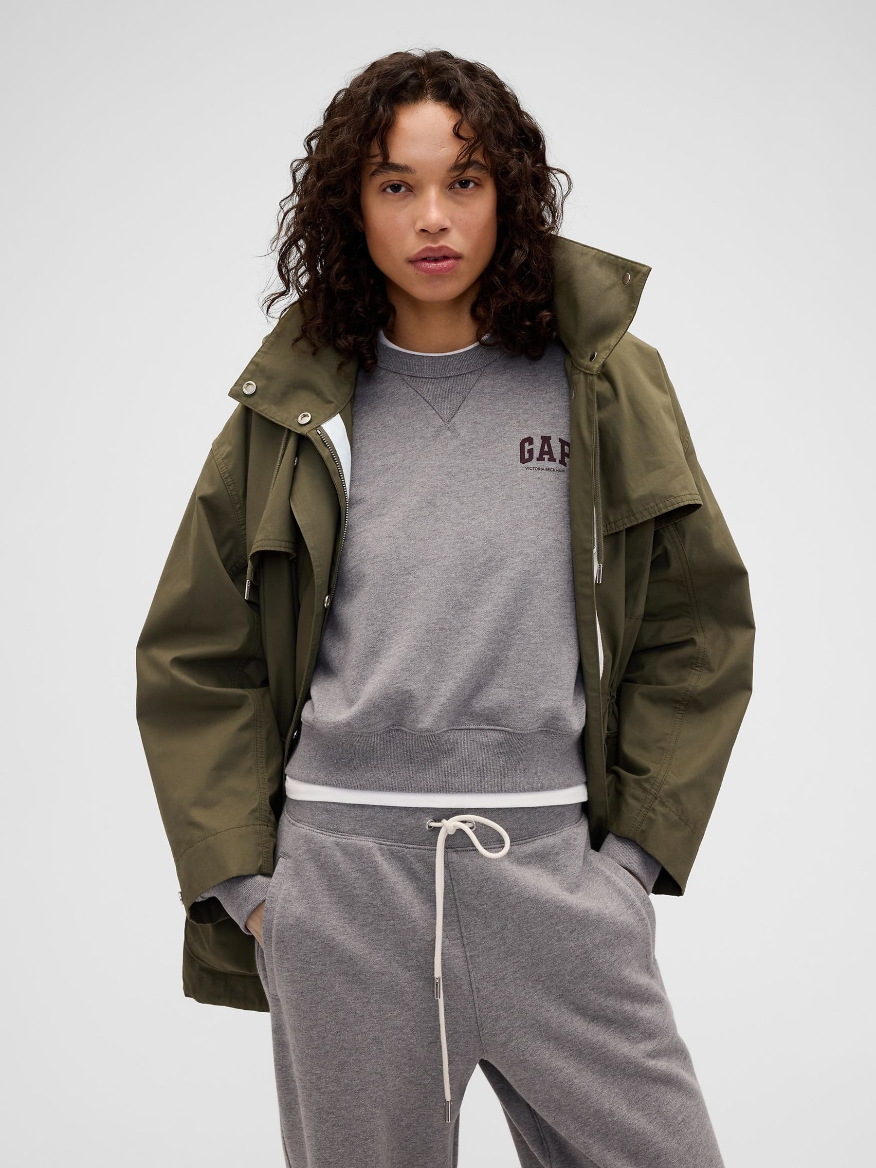 Gap x Victoria Beckham Grey Heavyweight French Terry Sweatshirt | Gap | GAP UK