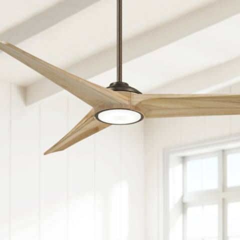 68" Minka Aire Timber Smart Fan Maple LED Ceiling Fan | LampsPlus.com