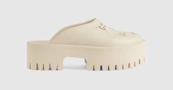 Women's platform perforated G sandal | Gucci (CA)