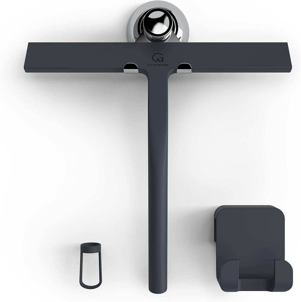 GÜTEWERK Shower Squeegee for Glass Doors, Rubber Window Squeegee, Small Squeegee for Shower Glas... | Amazon (US)