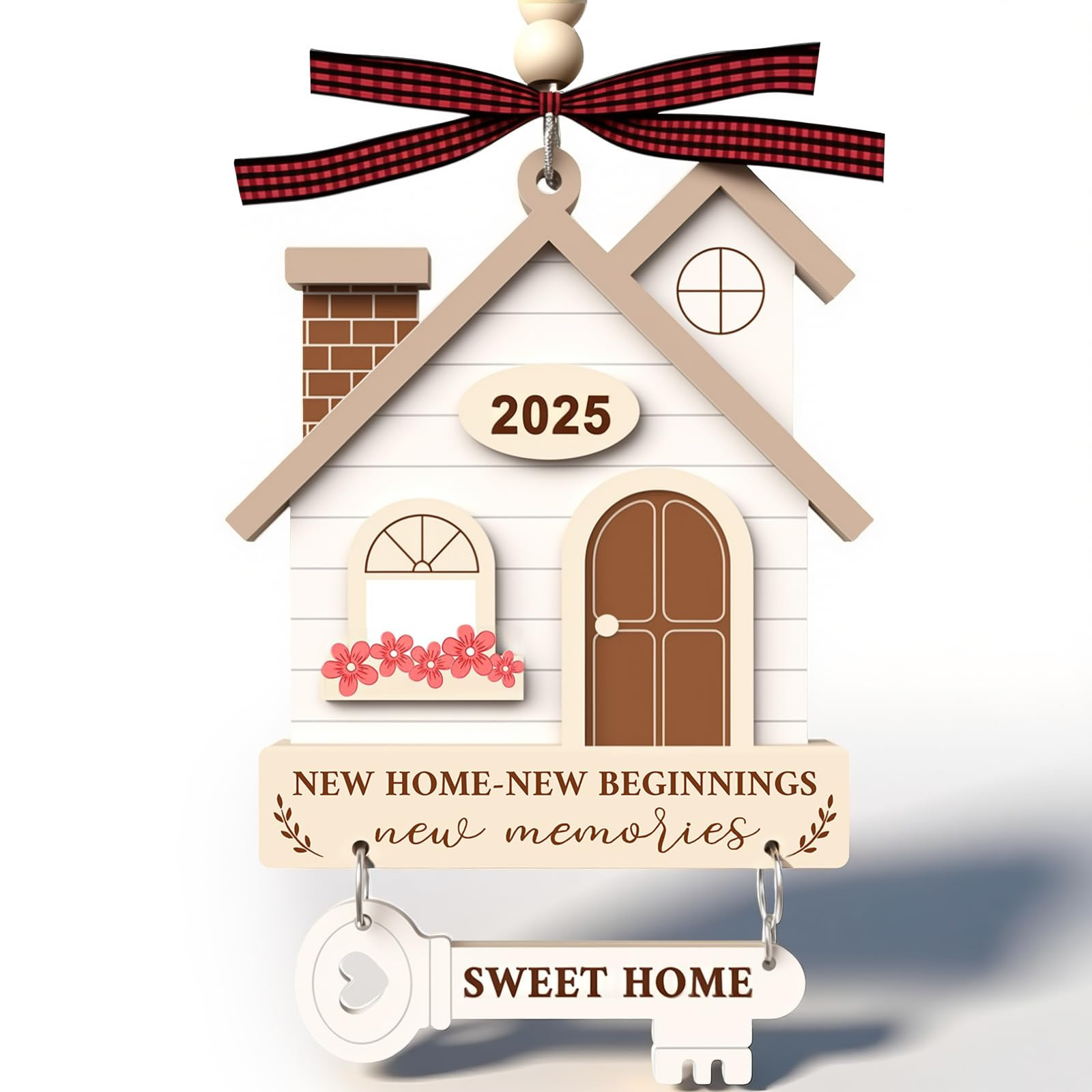 2025 New Home Ornament - Wooden Housewarming Gift for Homeowners, Couples & Friends - New Home Ne... | Amazon (US)