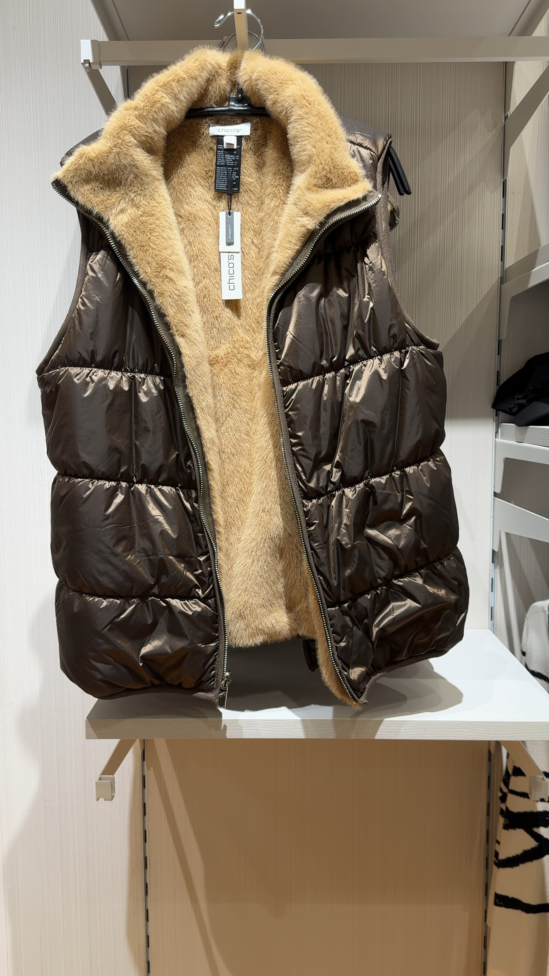 Cooler weather calls for cozy layers. The Zenergy® Reversible Faux-Fur Vest from Chic’s features a warm, neutral hue on one side and cozy faux-fur on the other. This reversible style features a mock neck and zipper front, and will be your perfect winter staple. Pairs well with their cashmere blend Zenergy® Luxe matching sets!

#LTKOver40 #LTKSaleAlert #LTKSeasonal