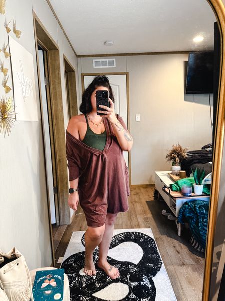Free People Hot Shot Tee Romper worn backwards?!? I am in absolute love. 

FP style
Spring outfit 
Resort wear
Travel outfit 
OOTD

#LTKstyletip #LTKmidsize #LTKtravel