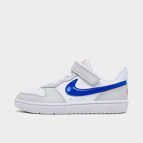 Nike Little Kids Court Borough Low Recraft Stretch Lace Casual Shoes in White/Photon Dust/Terra Blush Size: 11.0 | Finish Line (US)