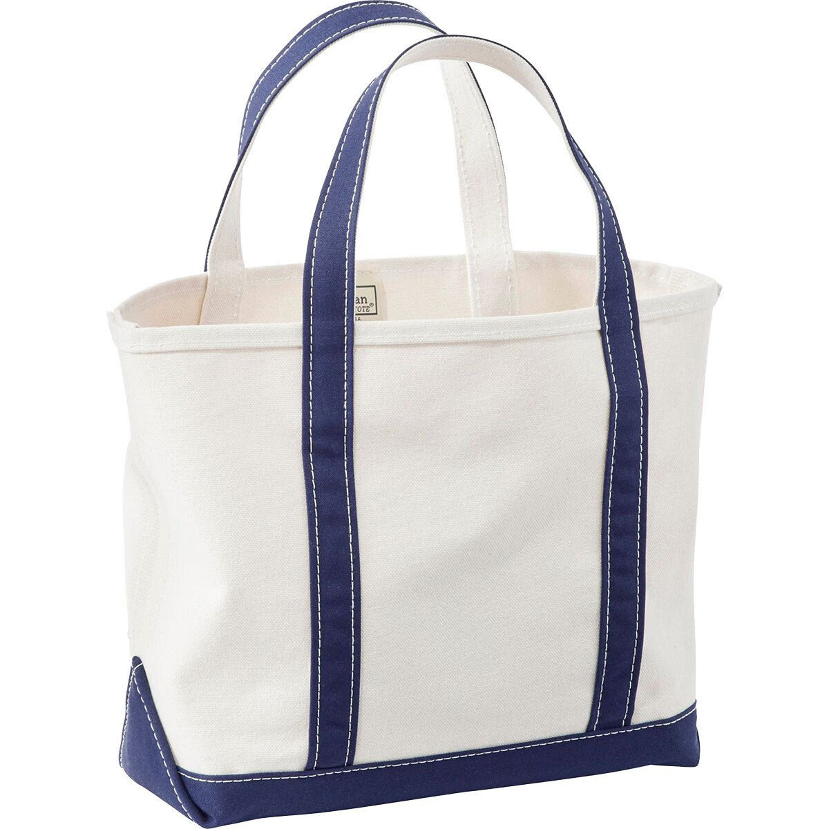 L.L.Bean Boat And Tote Large Open-Top Tote Bag Blue Trim, One Size | Backcountry