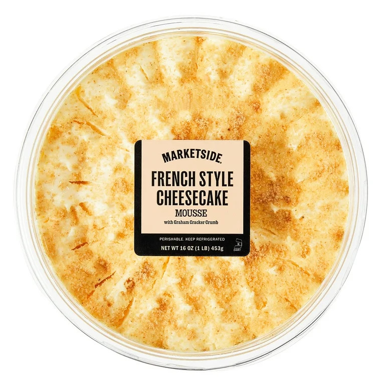 Marketside French Style Cheesecake Dessert, 16 oz Plastic Tub with Lid (Refrigerated) | Walmart (US)