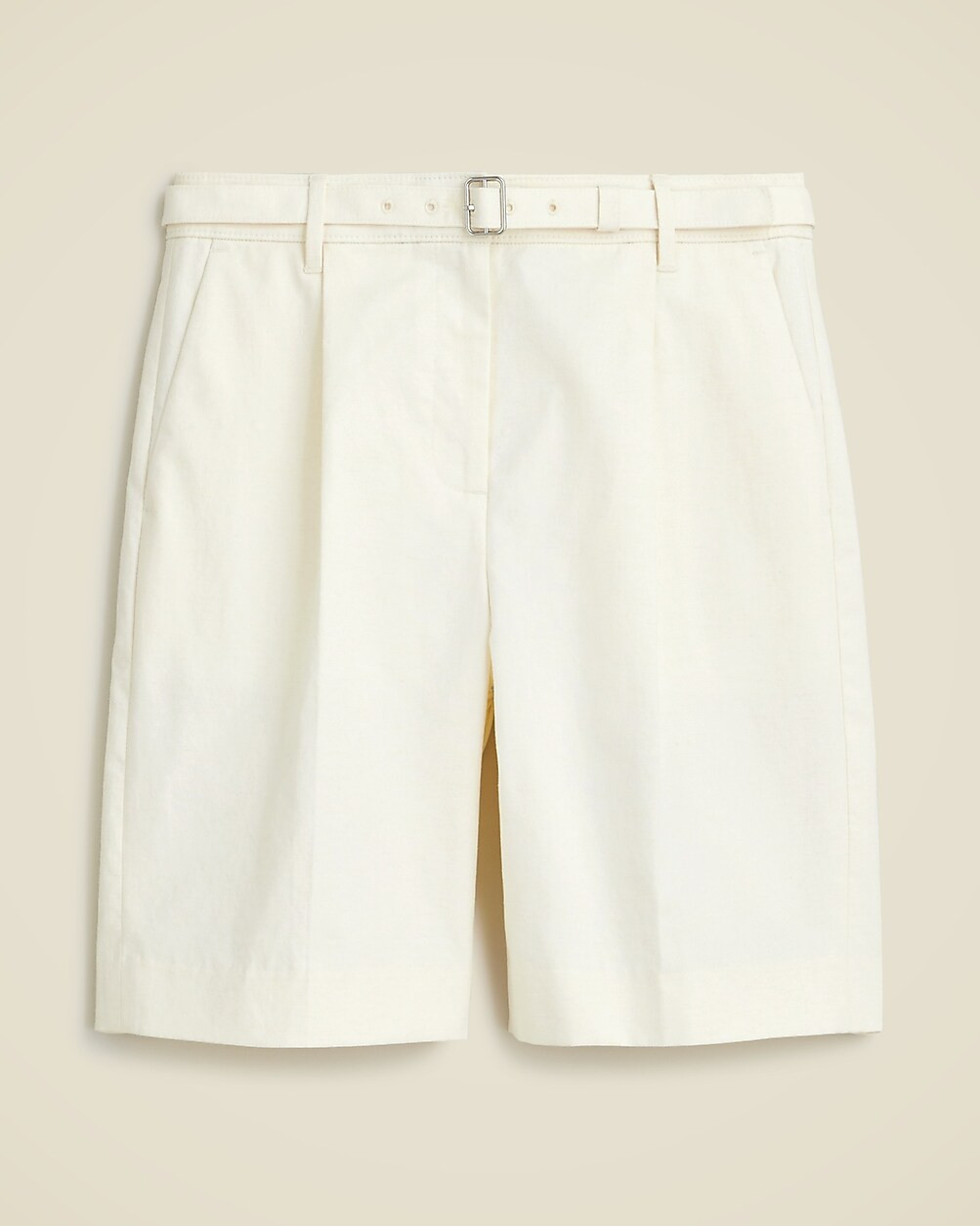 Pleated 9" trouser short in cotton blend | J. Crew US