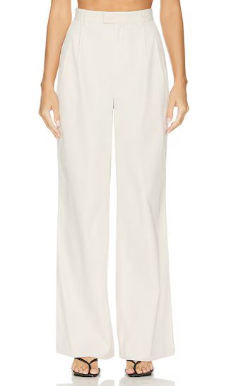 Olivia Trouser Pant in Beige | Revolve Clothing (Global)