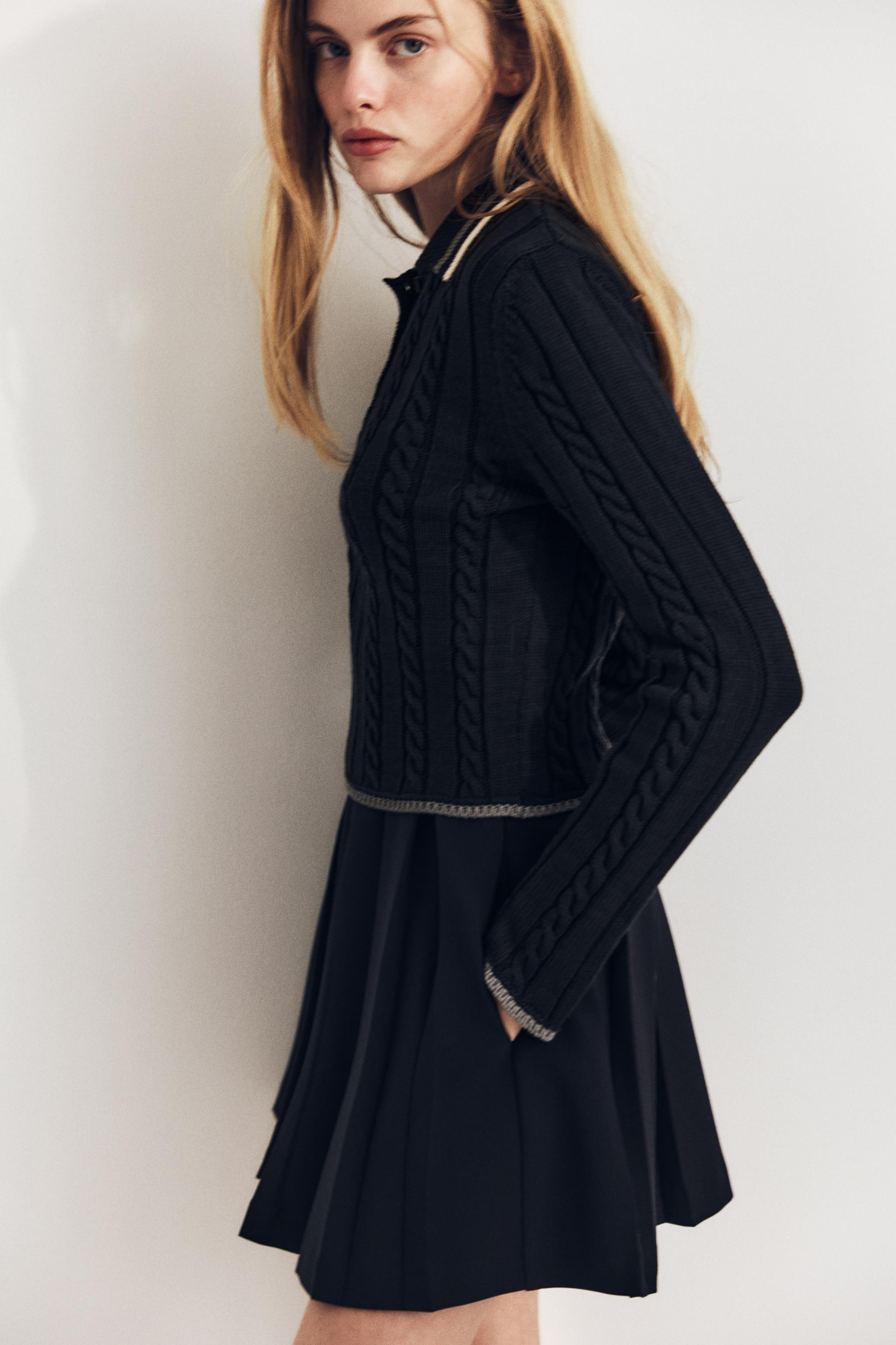 PIPING KNIT POLO SWEATER | Zara US