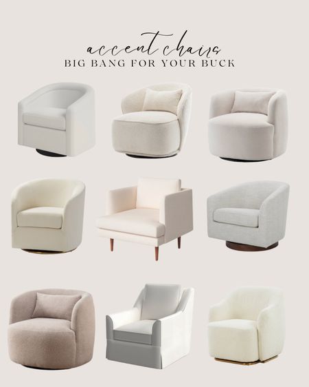 White accent chair modern. Barrel accent chair taupe. Swivel accent chair comfy. #LTKFind

#LTKsalealert #LTKhome