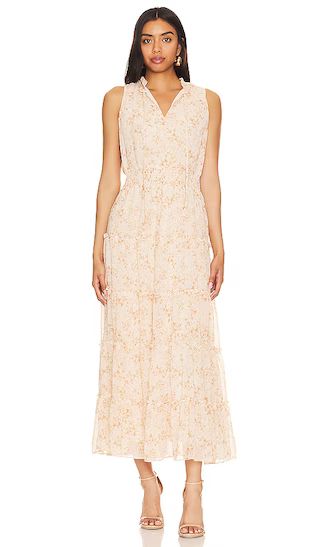Tie Neck Tiered Maxi Dress in Petal Pink | Revolve Clothing (Global)