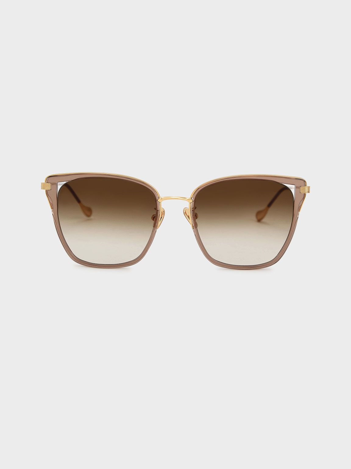Recycled Acetate Wire-Frame Butterfly Sunglasses | Charles & Keith CA