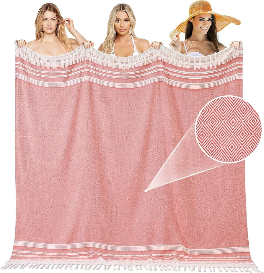 Large Throw Blanket Yoga Blanket Turkish Beach Towel Women Birthday Ideas Mother Day Grandma Gran... | Amazon (US)
