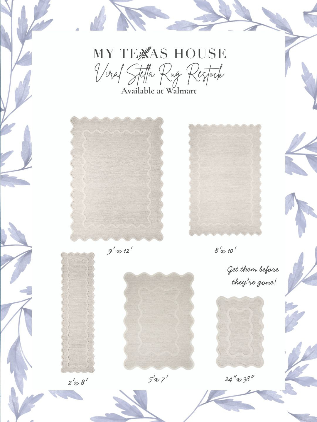 Our viral Stella Rug is restocked in ALL SIZES!! Woohoo!! This rug is perfect in any room!  

 #LTKSeasonal #LTKHome