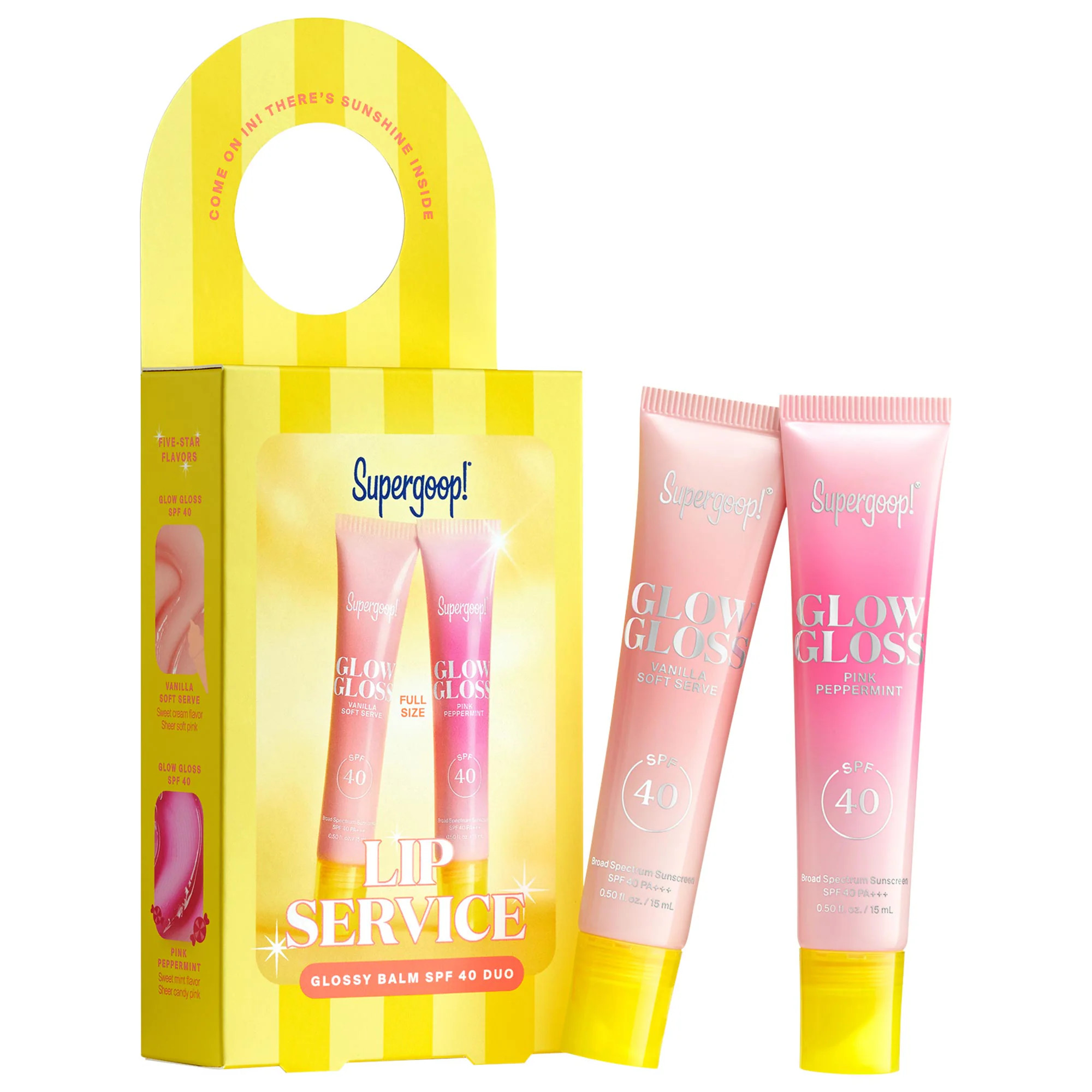 Supergoop! Lip Service Glossy Balm SPF 40 Duo Gift Set | Sephora (US)