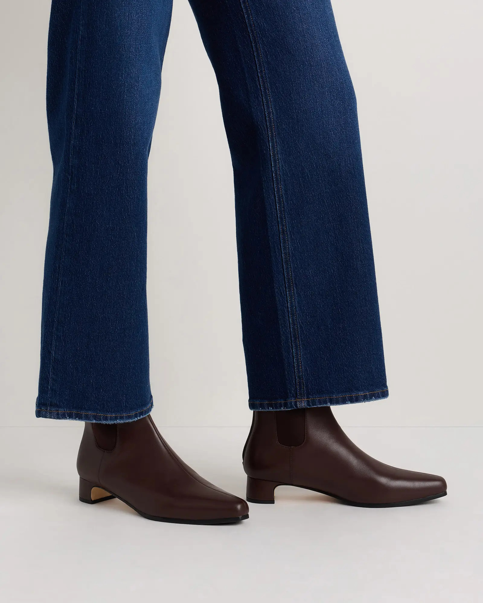 Italian Leather Kitten Heel Ankle Boot | Quince