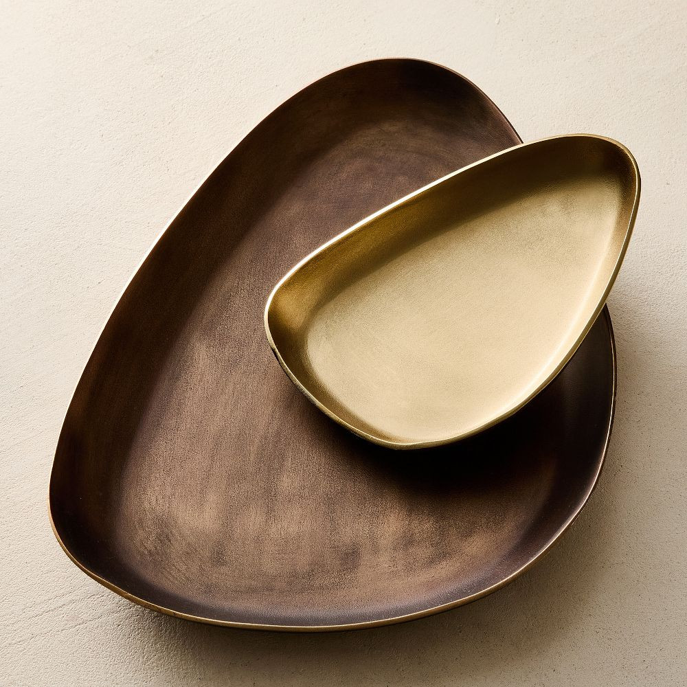 Organic Metal Trinket Trays | West Elm (US)