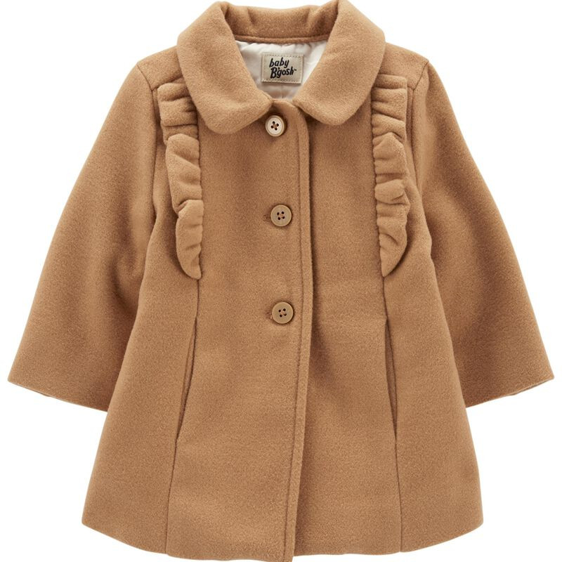 Knee Length Ruffle Pea Coat | Carter's